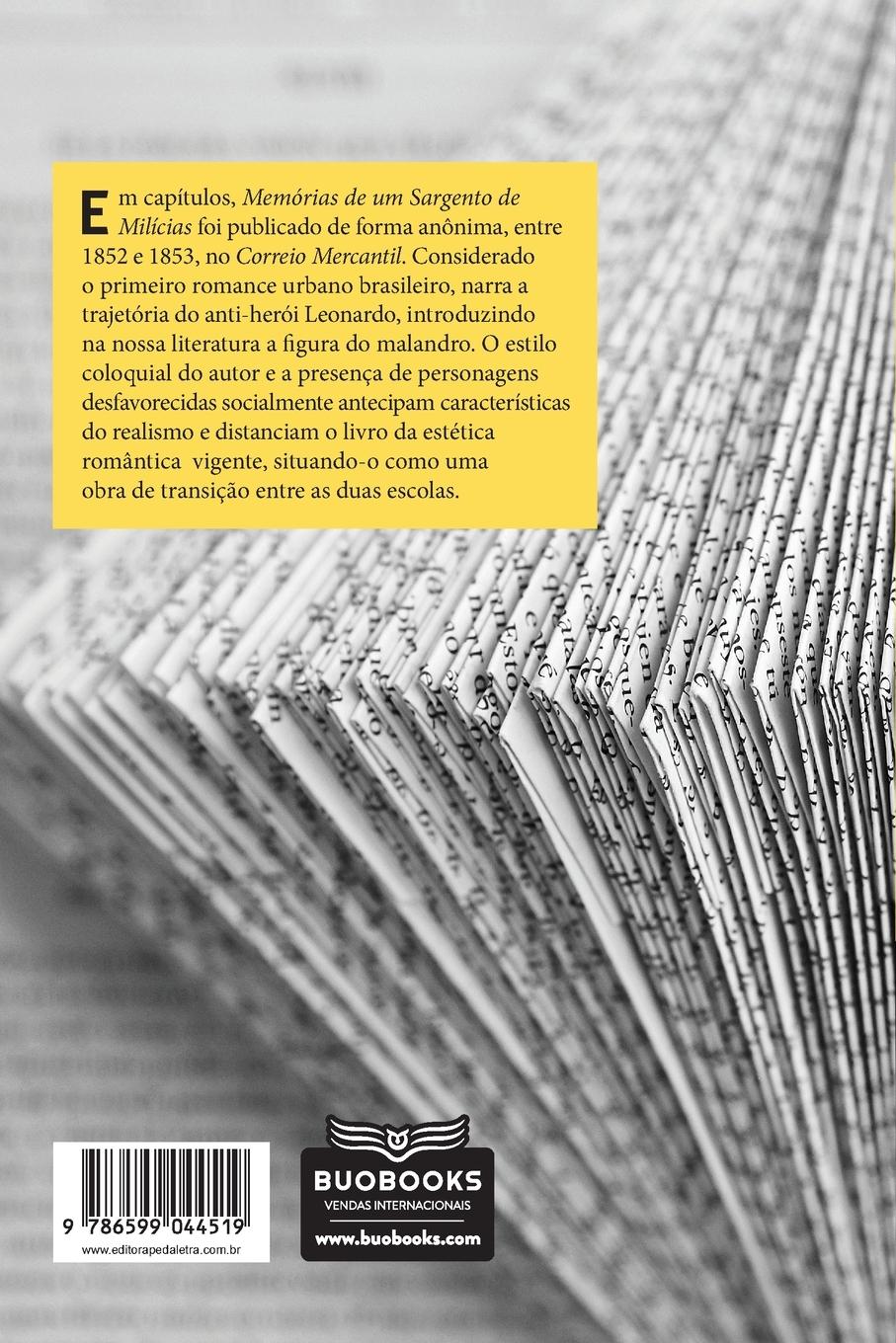 Rückseitencover Memórias de um sargento de milícia