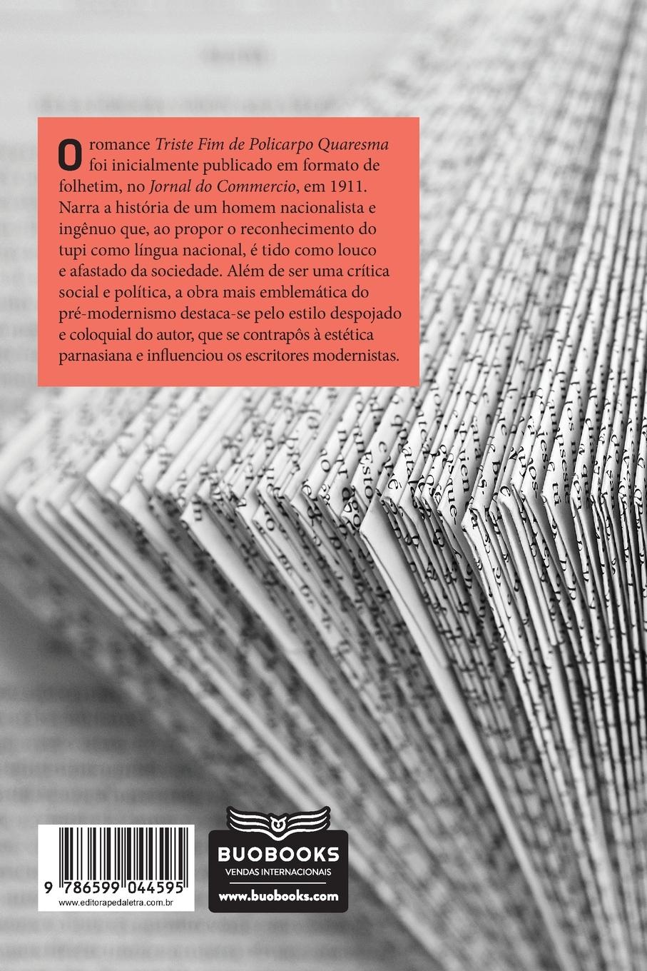 Rückseitencover Triste de Policarpo Quaresma