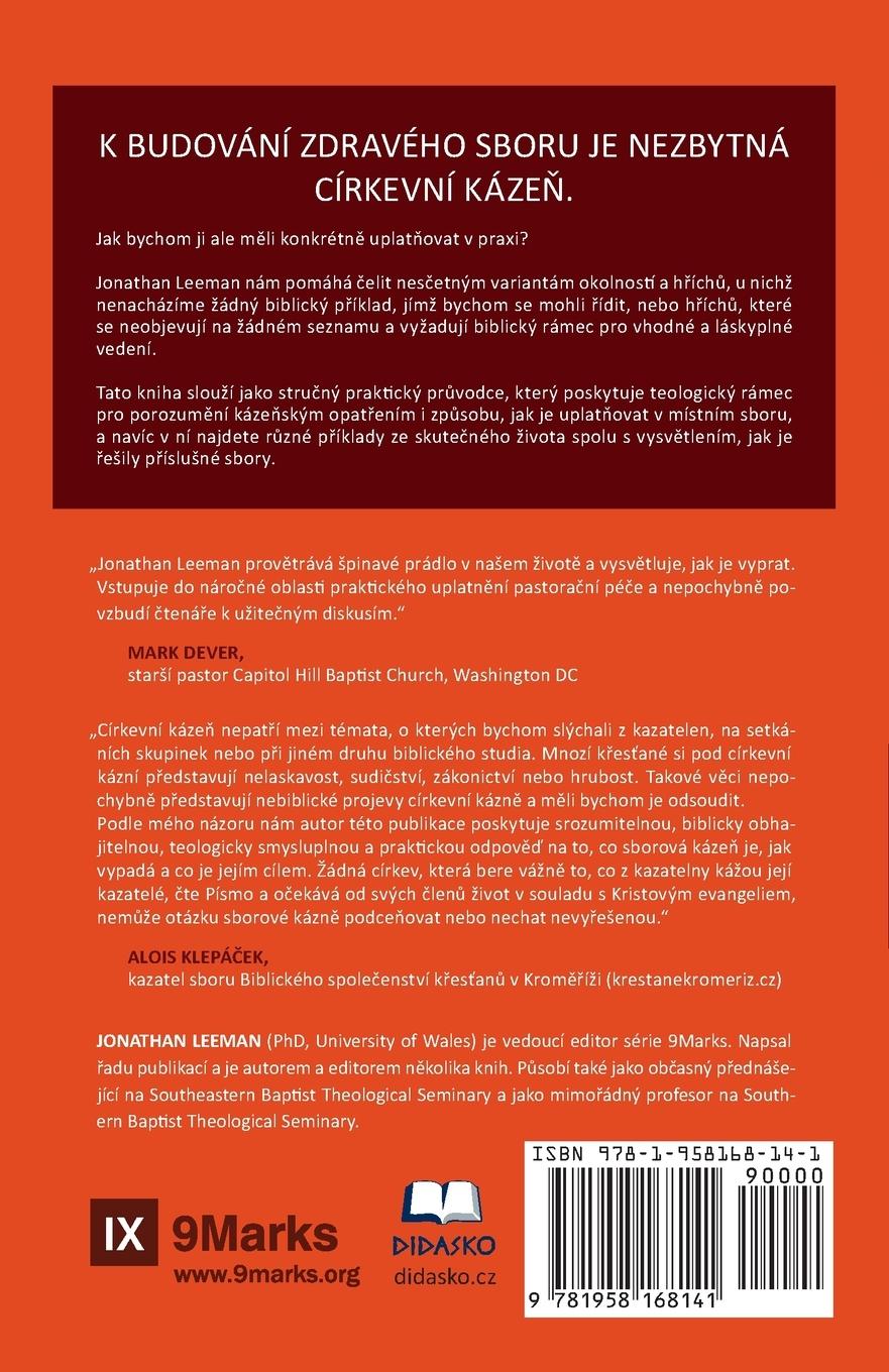 Rückseitencover Church Discipline / Církevní káze¿