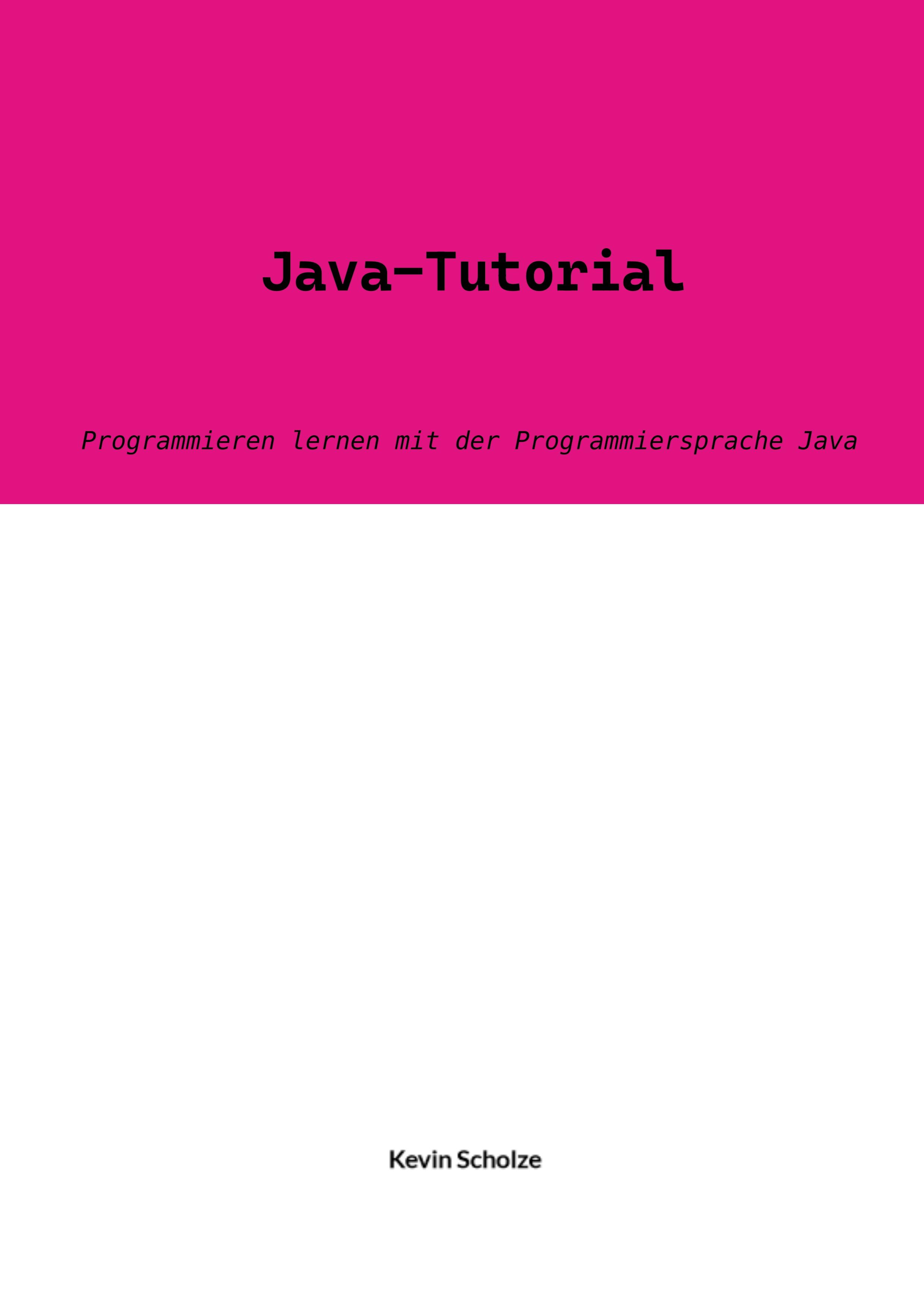 Vorderes Coverbild Java-Tutorial