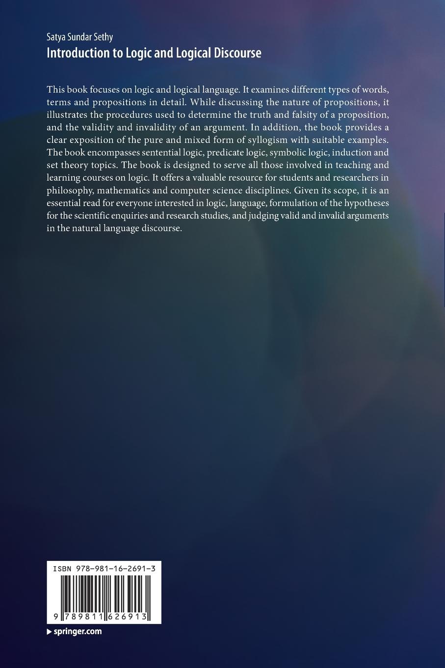 Rückseitencover Introduction to Logic and Logical Discourse
