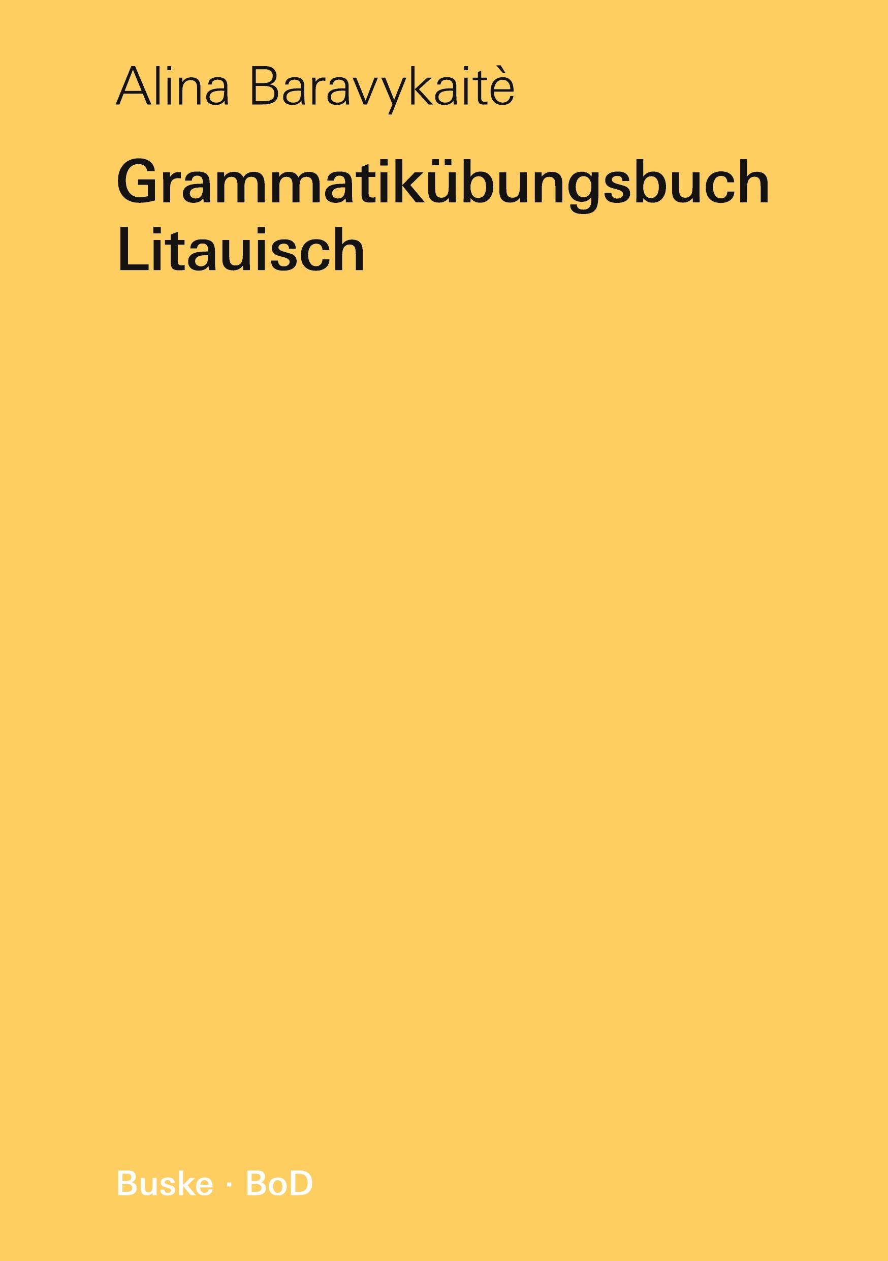 Vorderes Coverbild Grammatikübungsbuch Litauisch
