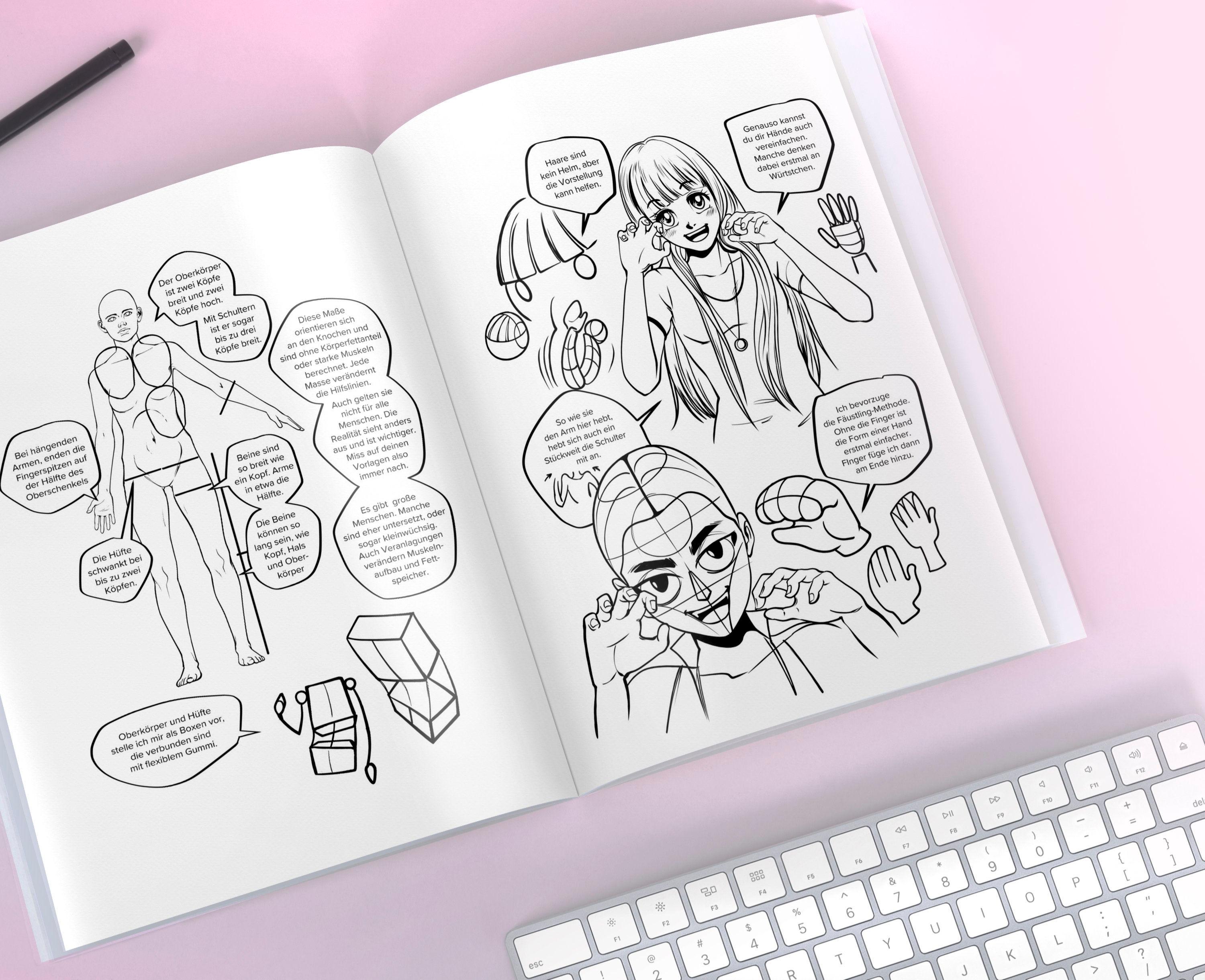 Beispielinhalt (Bild) Manga zeichnen lernen mit Spaß