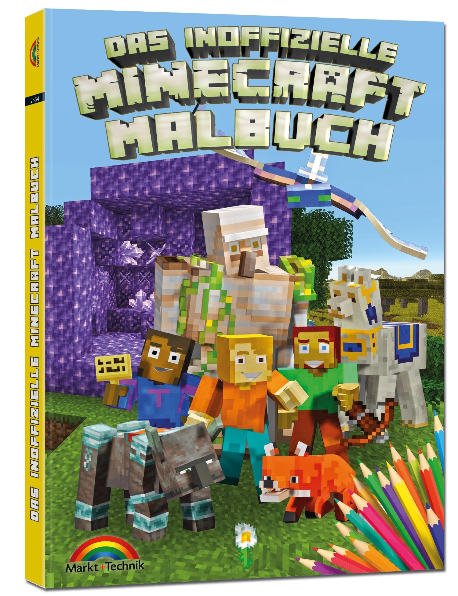 Vorderes Coverbild Das inoffizielle Minecraft Malbuch für Kinder und Jugendliche - zum Ausmalen der Minecraft Welt