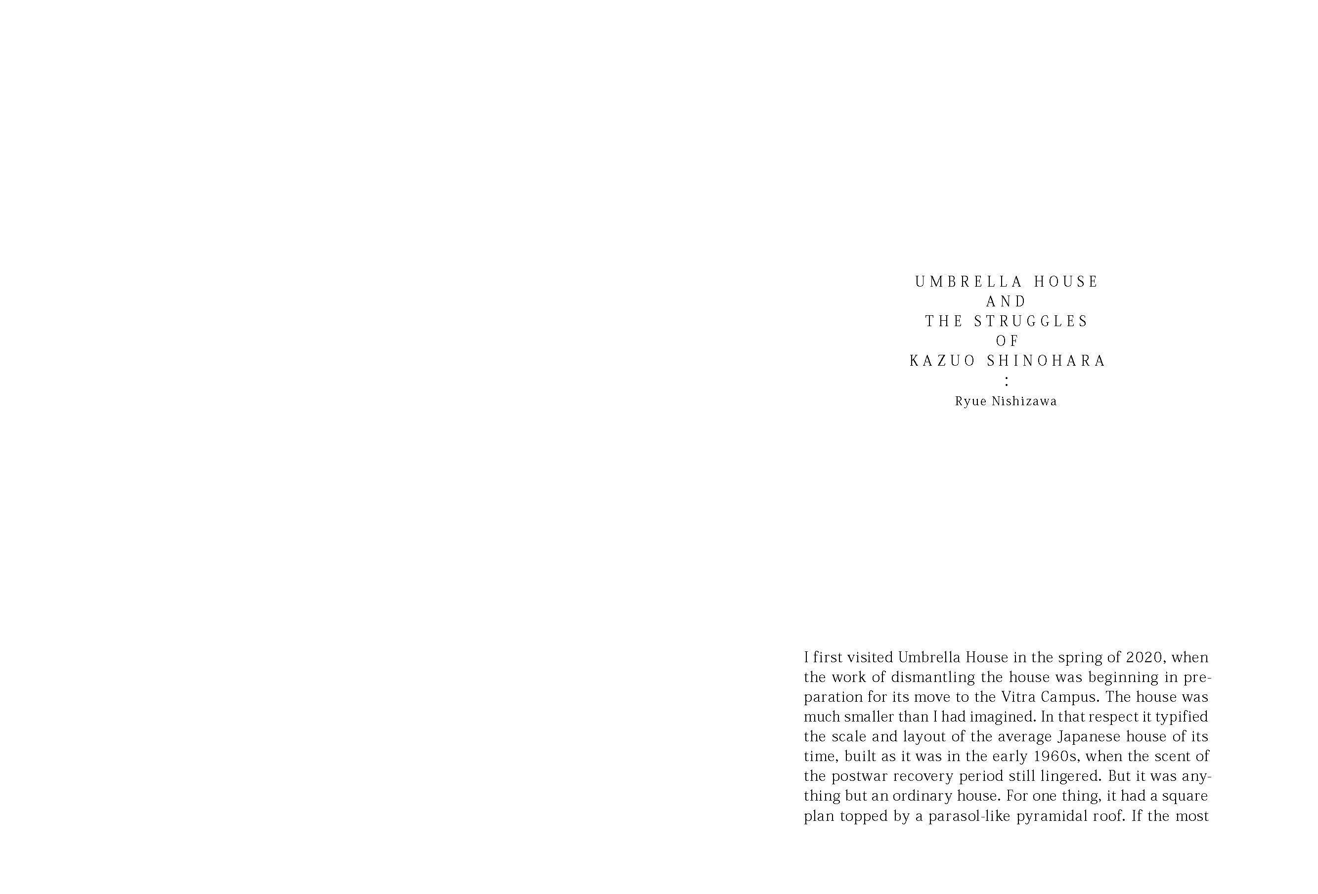 Beispielinhalt (Bild) Kazuo Shinohara: The Umbrella House Project