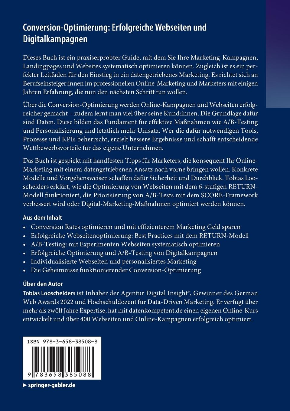 Rückseitencover Conversion-Optimierung: Erfolgreiche Webseiten und Digitalkampagnen