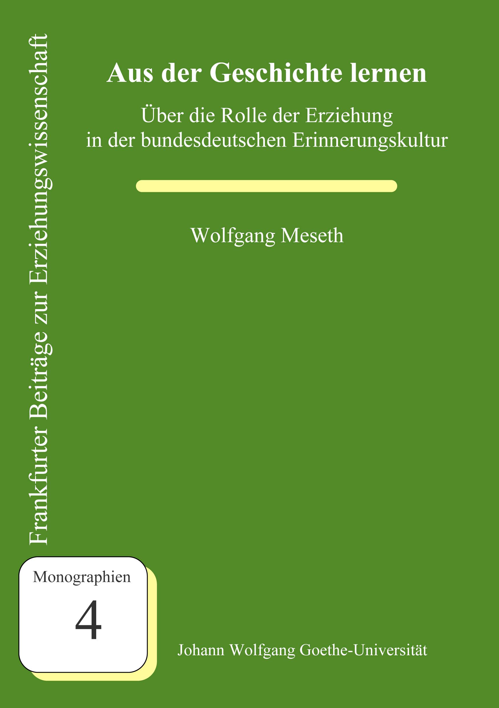 Vorderes Coverbild Aus der Geschichte lernen