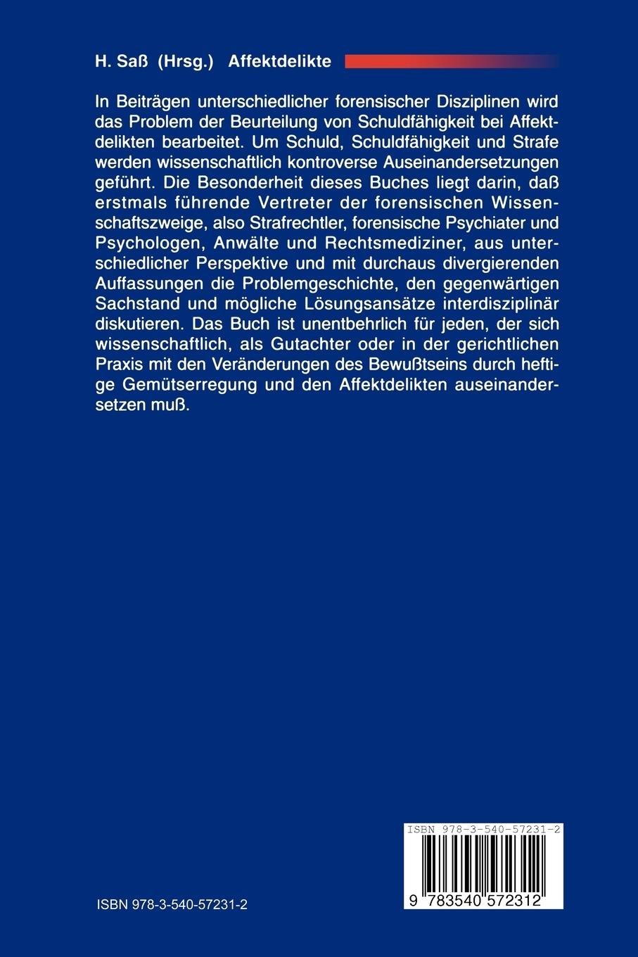 Rückseitencover Affektdelikte