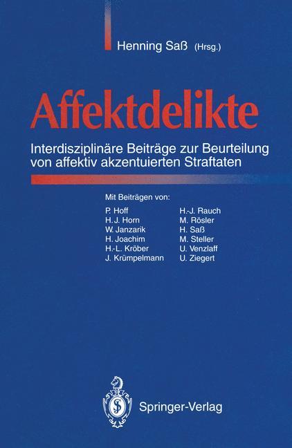 Vorderes Coverbild Affektdelikte