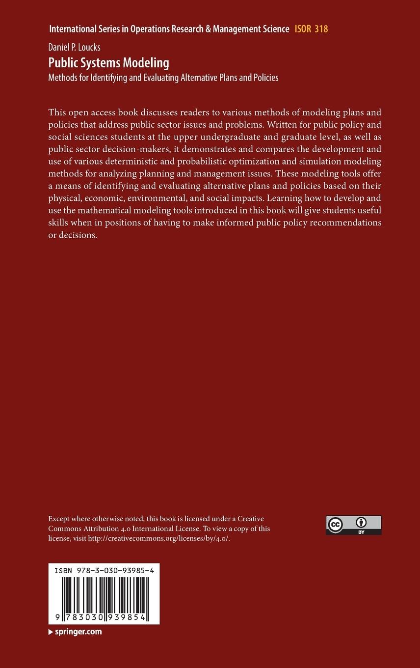 Rückseitencover Public Systems Modeling