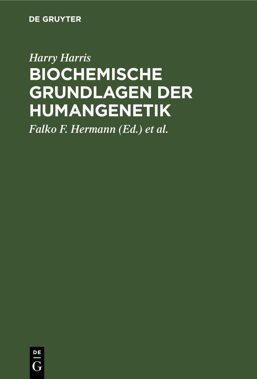 Vorderes Coverbild Biochemische Grundlagen der Humangenetik
