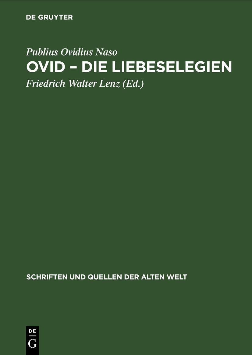Vorderes Coverbild Ovid - Die Liebeselegien
