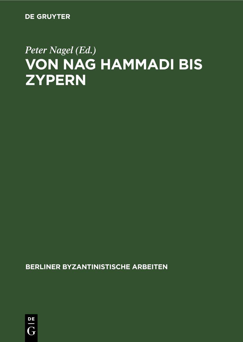 Vorderes Coverbild Von Nag Hammadi bis Zypern