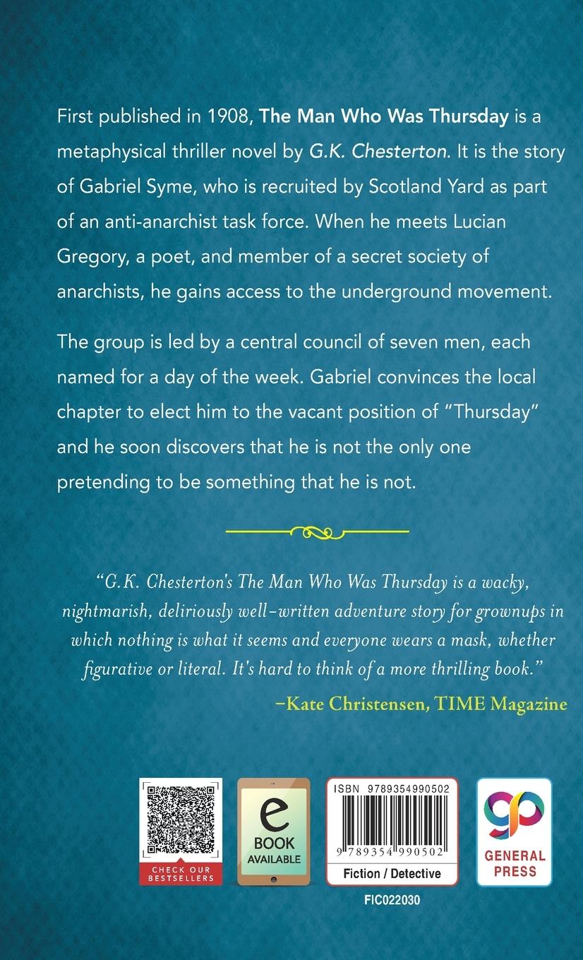 Rückseitencover The Man Who Was Thursday (Hardcover Library Edition)