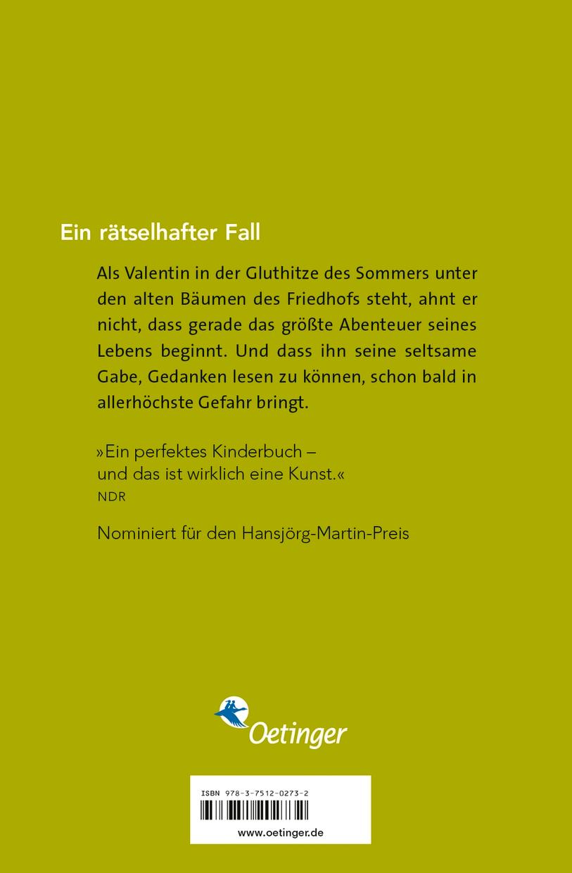 Rückseitencover Der Junge, der Gedanken lesen konnte