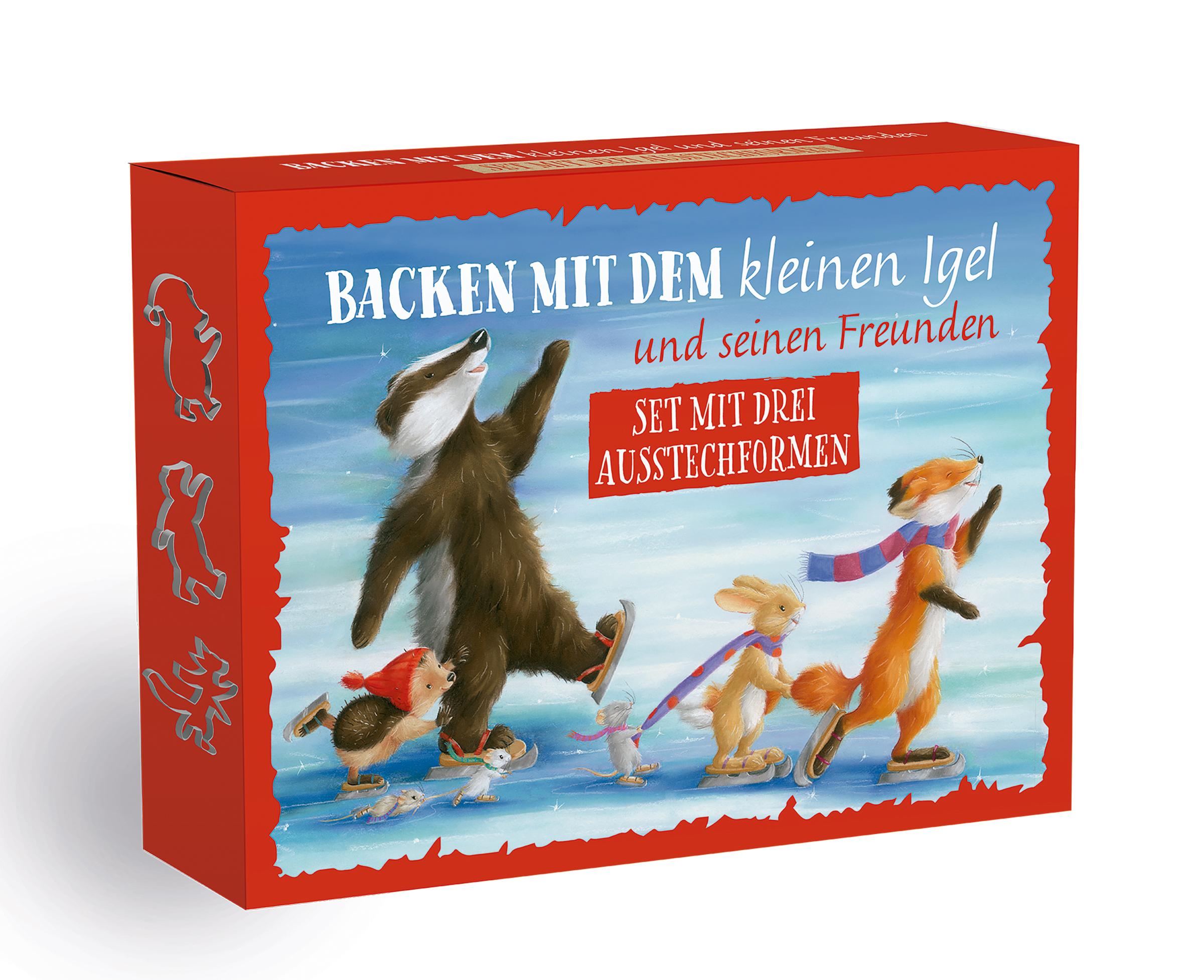Vorderes Coverbild Backen mit dem kleinen Igel - Plätzchenausstecherset