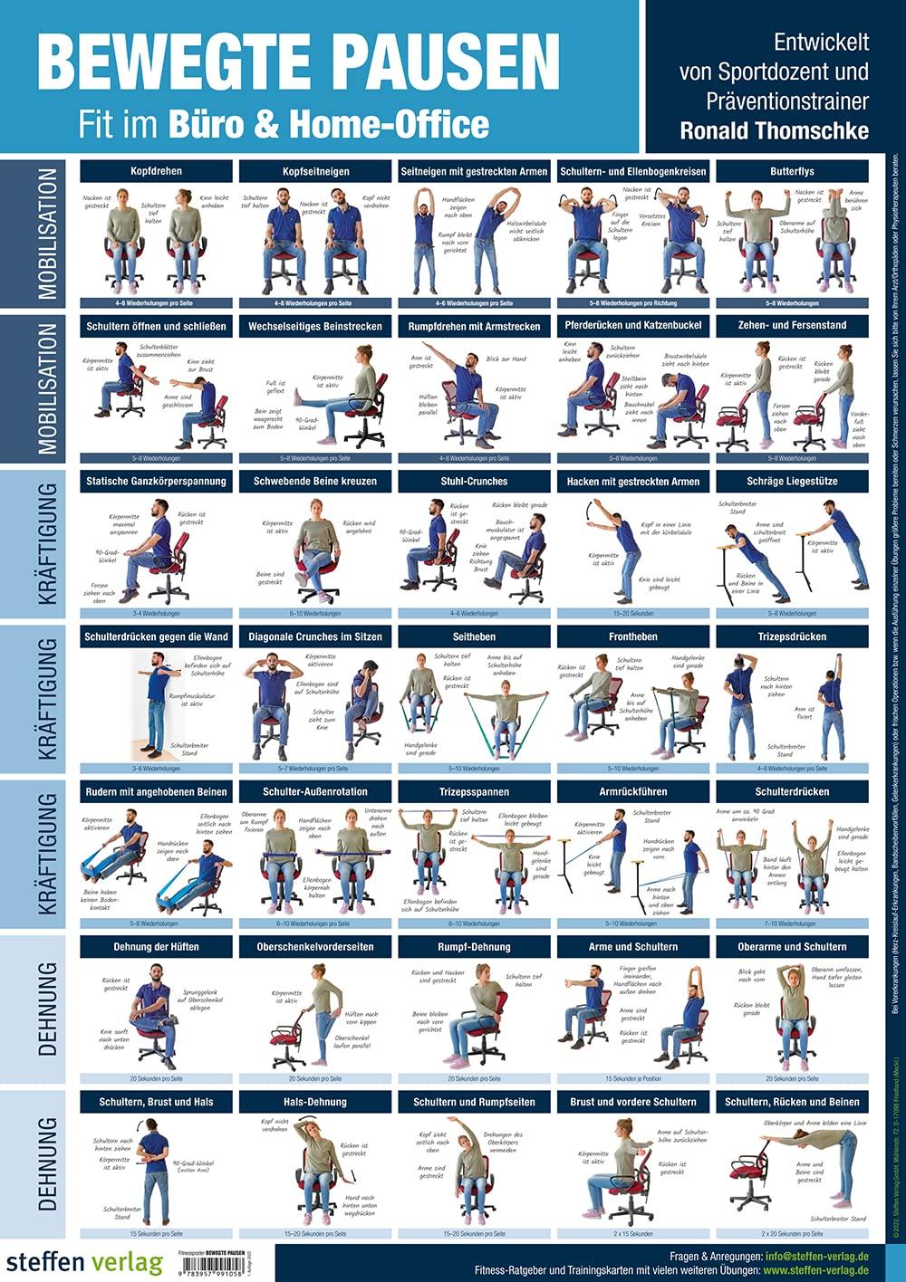 Vorderes Coverbild Fitnessposter Bewegte Pausen