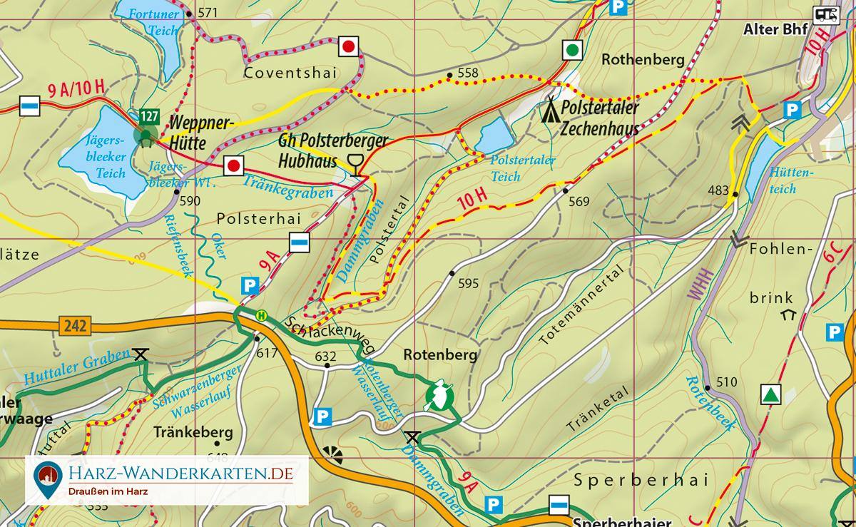 Beispielinhalt (Bild) Der Oberharz Wander- und Fahrradkarte 1 : 30 000