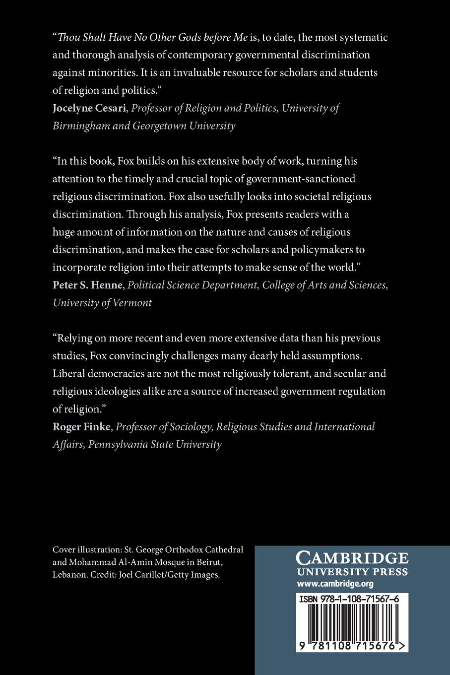 Rückseitencover Thou Shalt Have No Other Gods before Me