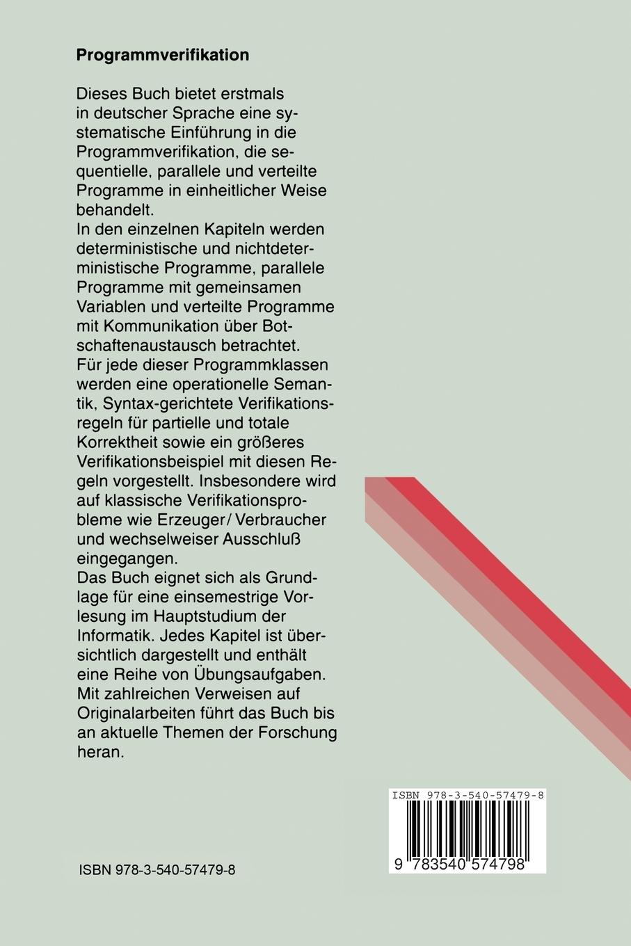 Rückseitencover Programmverifikation