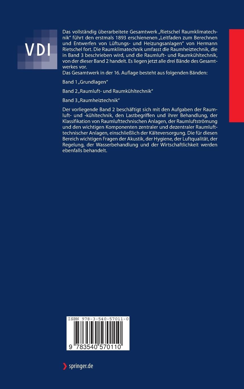 Rückseitencover Raumklimatechnik