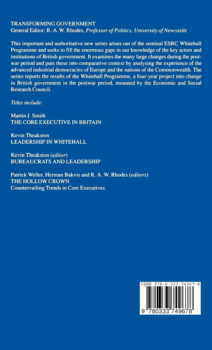 Rückseitencover Leadership in Whitehall