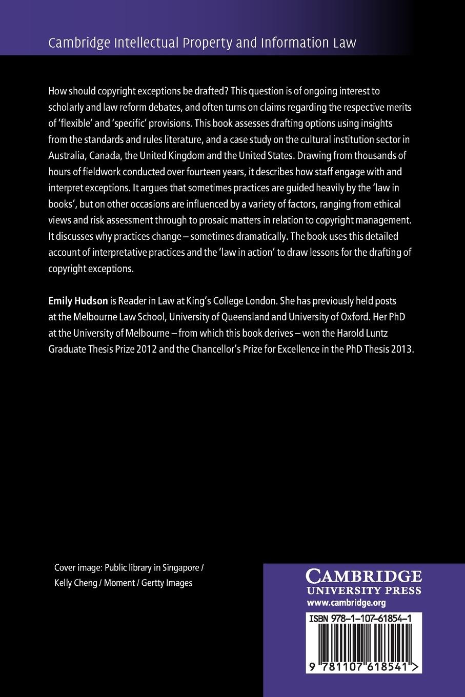 Rückseitencover Drafting Copyright Exceptions