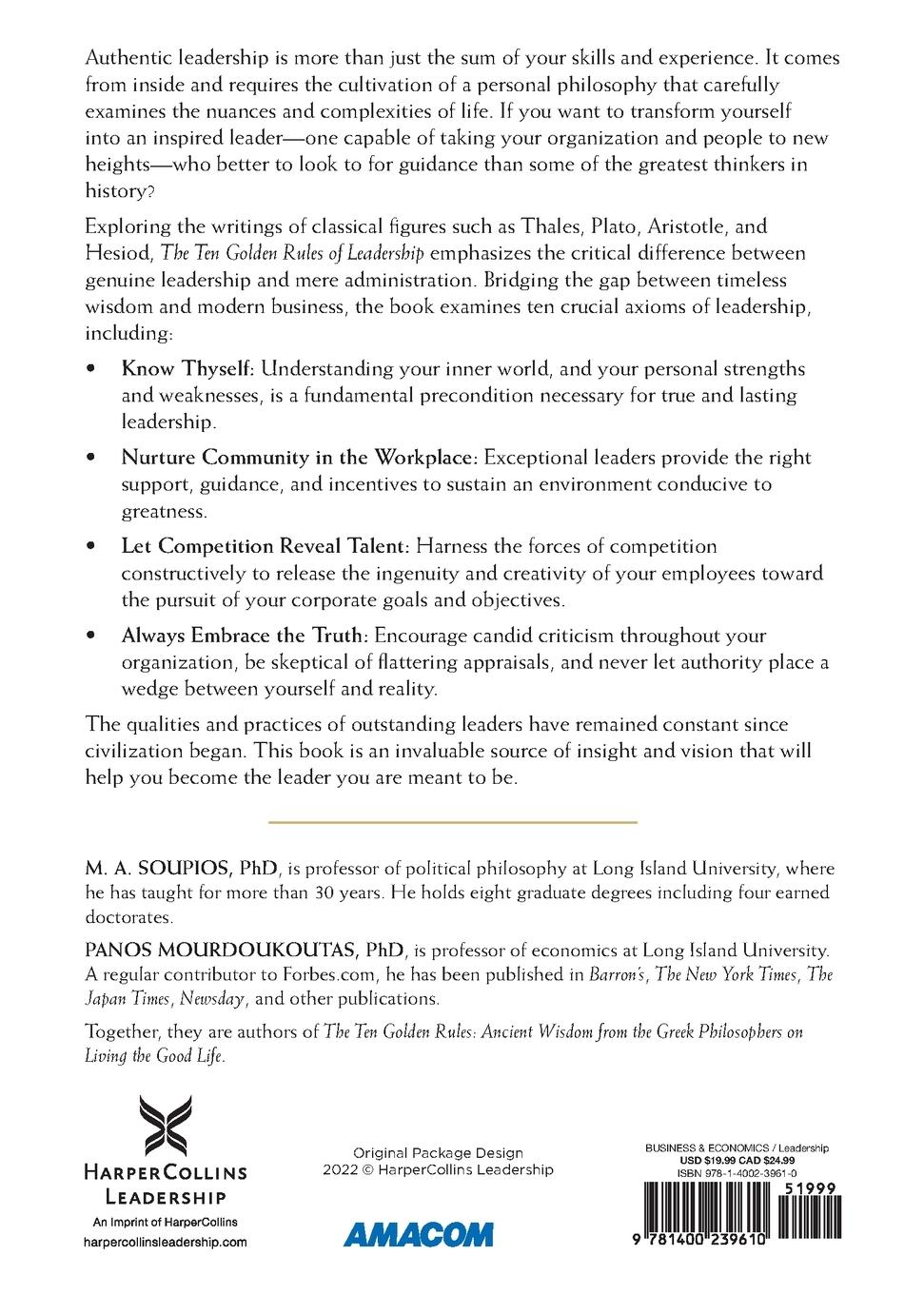 Rückseitencover The Ten Golden Rules of Leadership