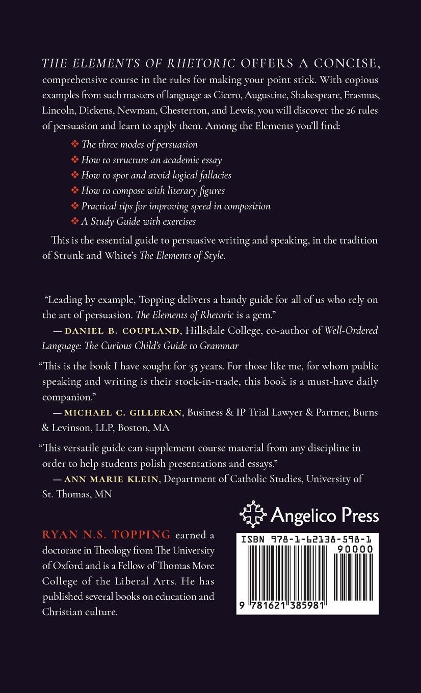 Rückseitencover The Elements of Rhetoric