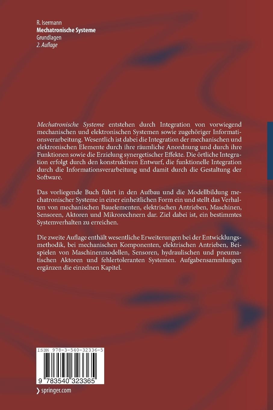 Rückseitencover Mechatronische Systeme