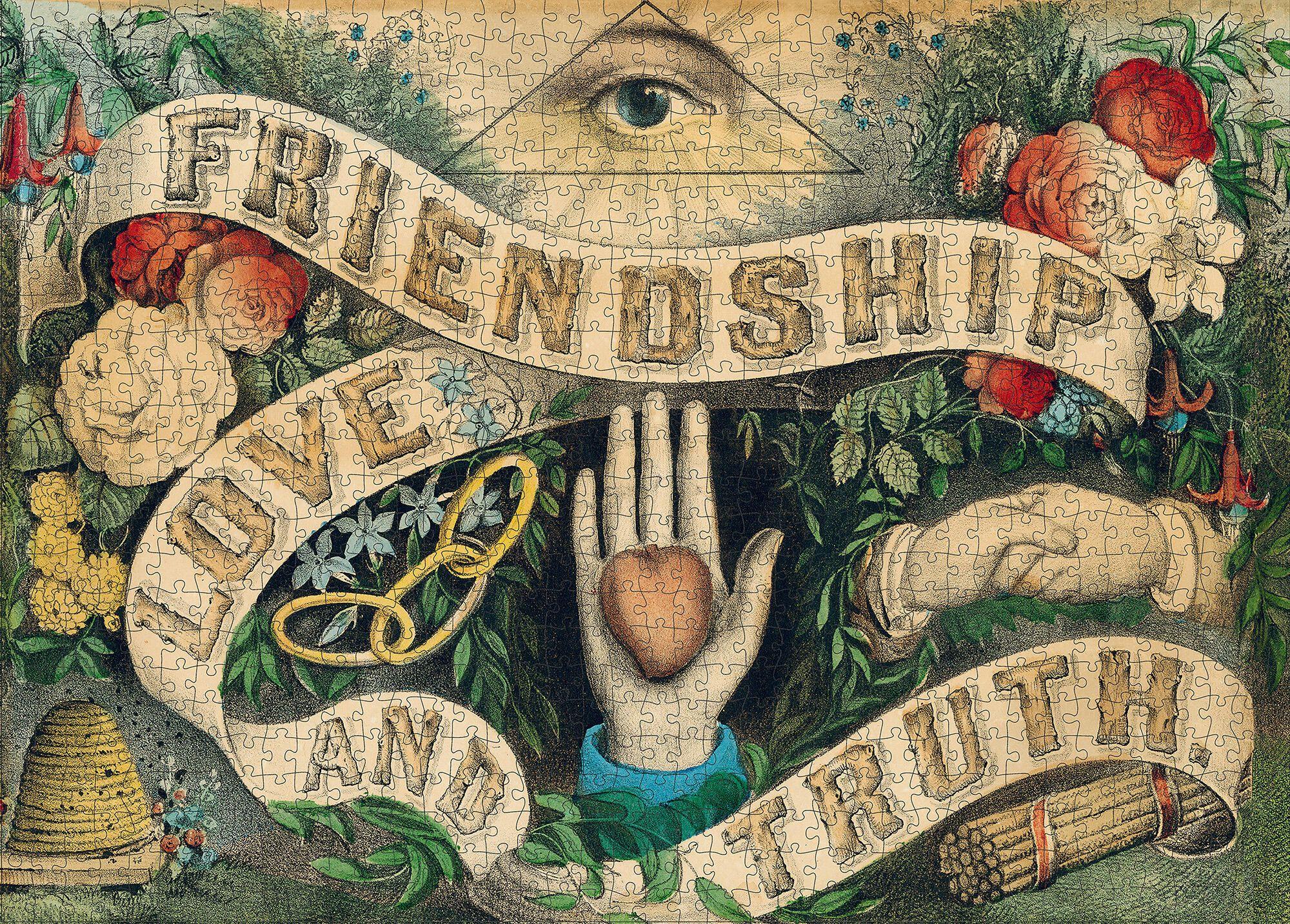 Beispielinhalt (Bild) John Derian Paper Goods: Friendship, Love, and Truth 1,000-Piece Puzzle