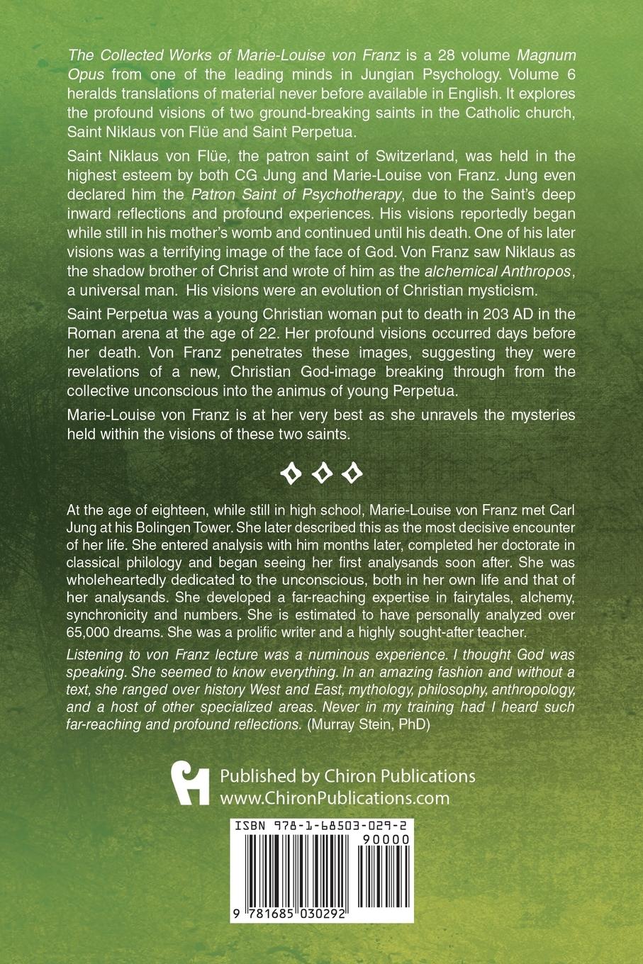 Rückseitencover Volume 6 of the Collected Works of Marie-Louise von Franz