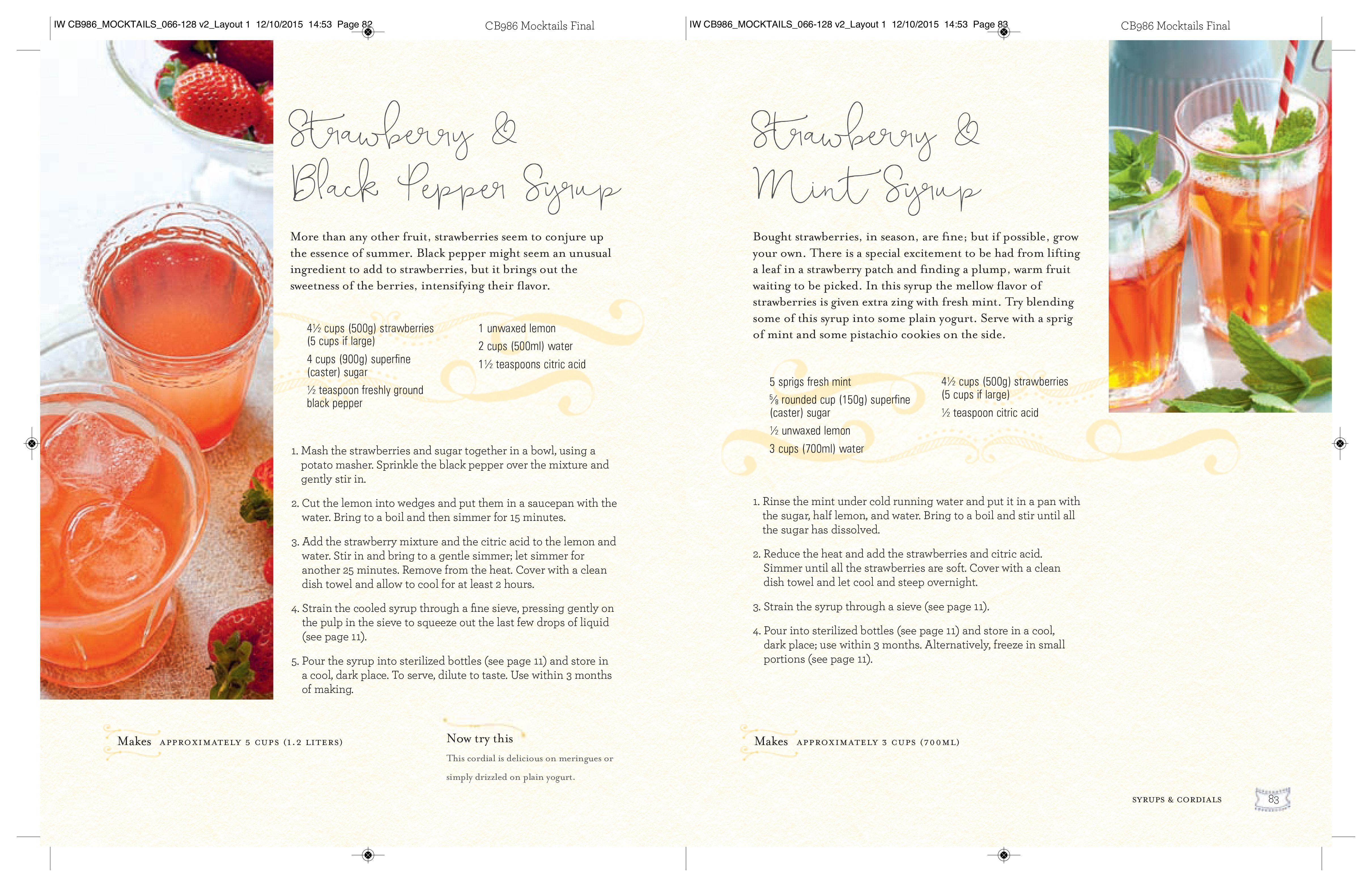 Beispielinhalt (Bild) Mocktails, Cordials, Syrups, Infusions and More