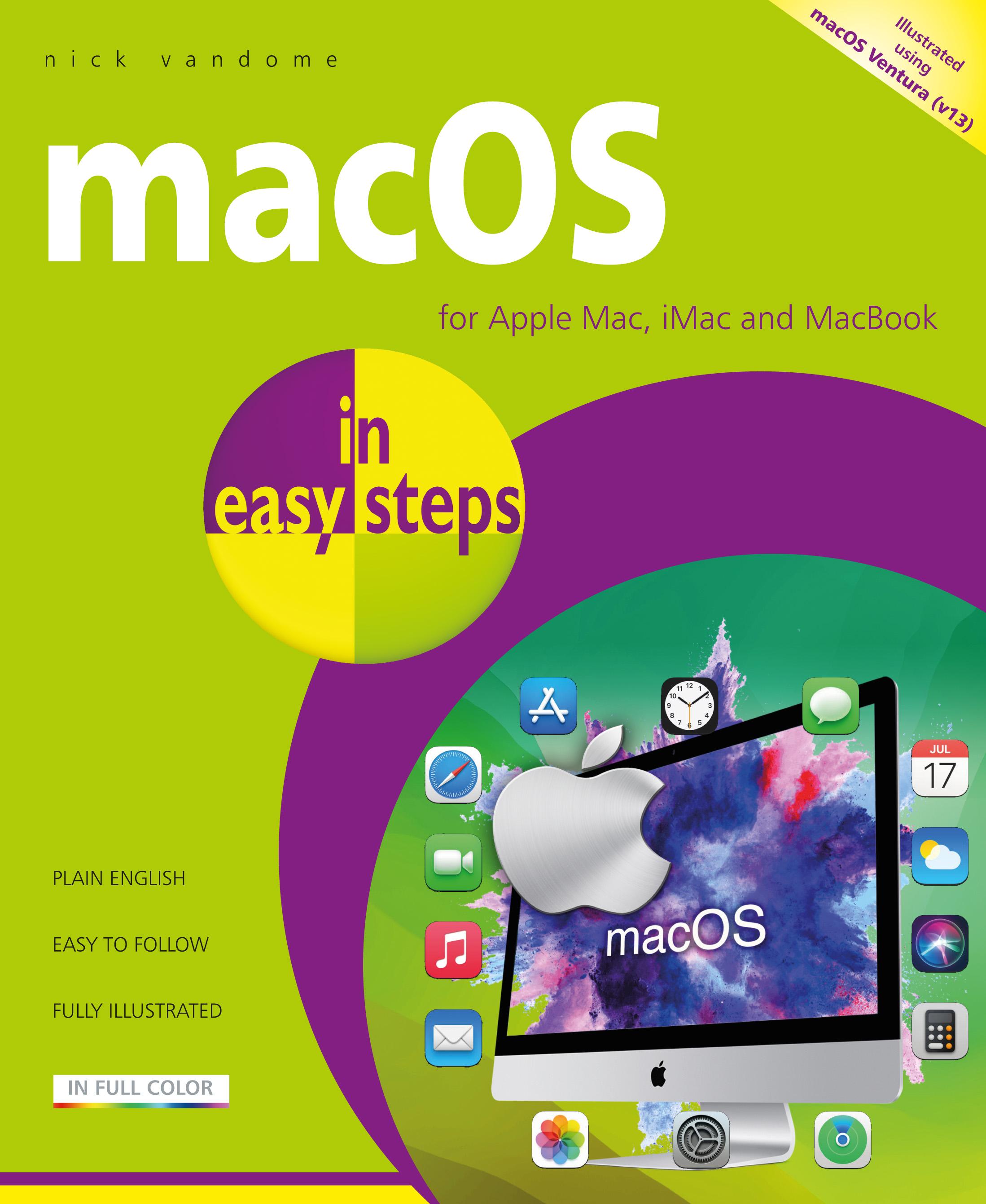 Vorderes Coverbild macOS in easy steps