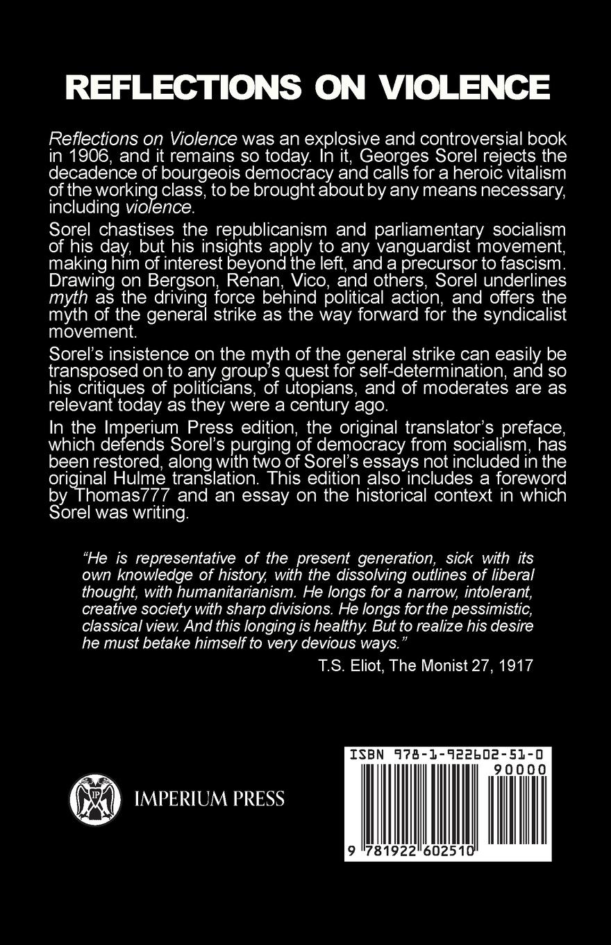 Rückseitencover Reflections on Violence - Imperium Press