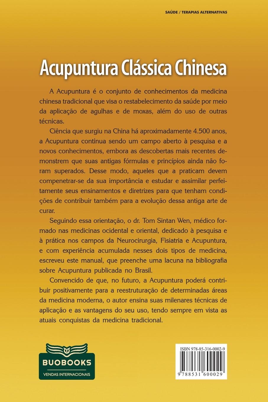 Rückseitencover Acupuntura Clássica Chinesa