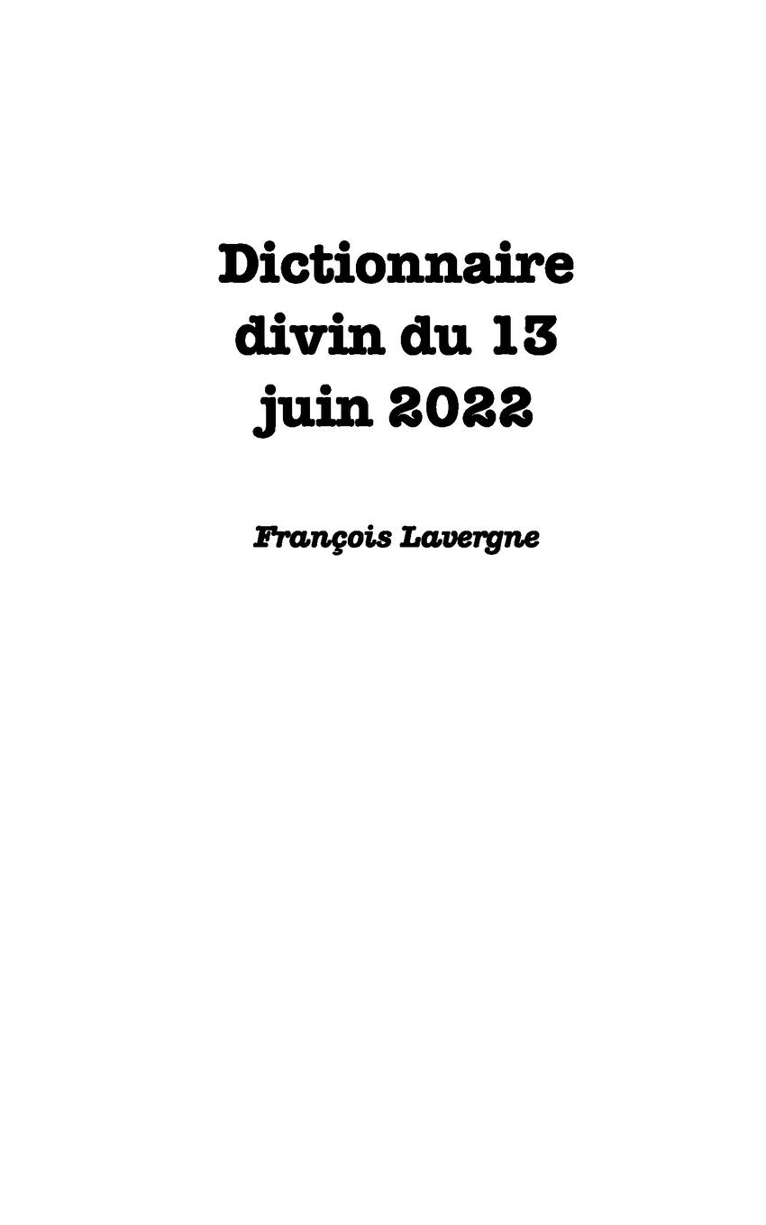 Vorderes Coverbild Le dictionnaire divin