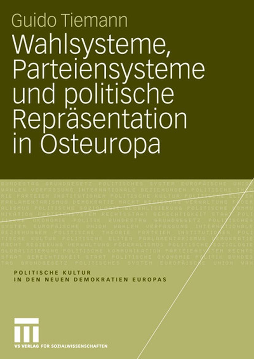 Vorderes Coverbild Wahlsysteme, Parteiensysteme und politische Repräsentation in Osteuropa