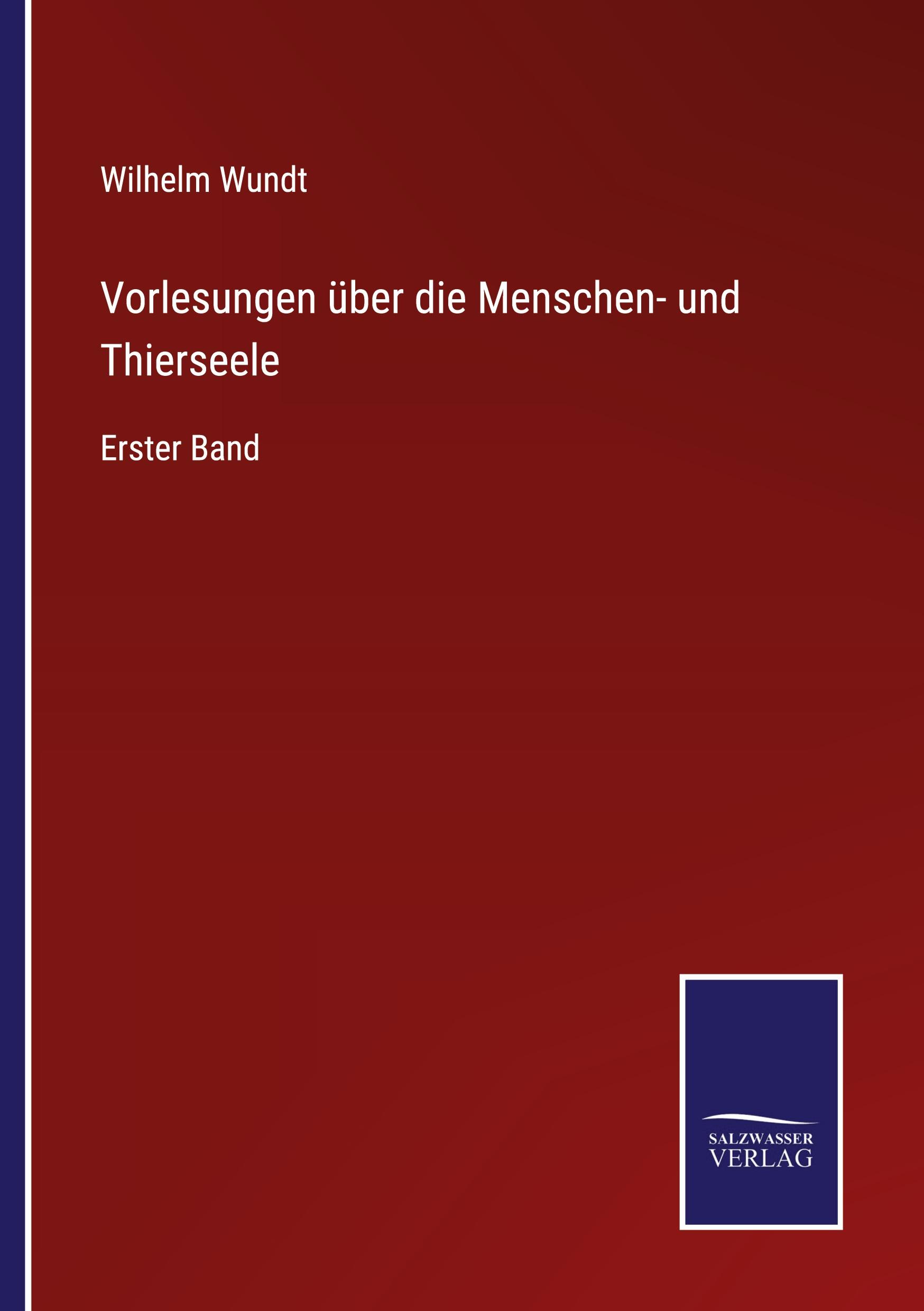Vorderes Coverbild Vorlesungen über die Menschen- und Thierseele