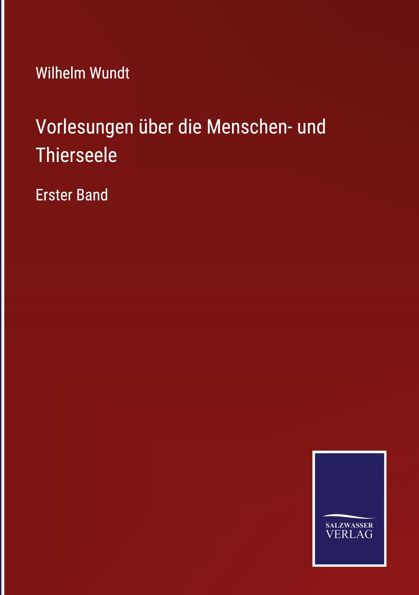 Vorderes Coverbild Vorlesungen über die Menschen- und Thierseele