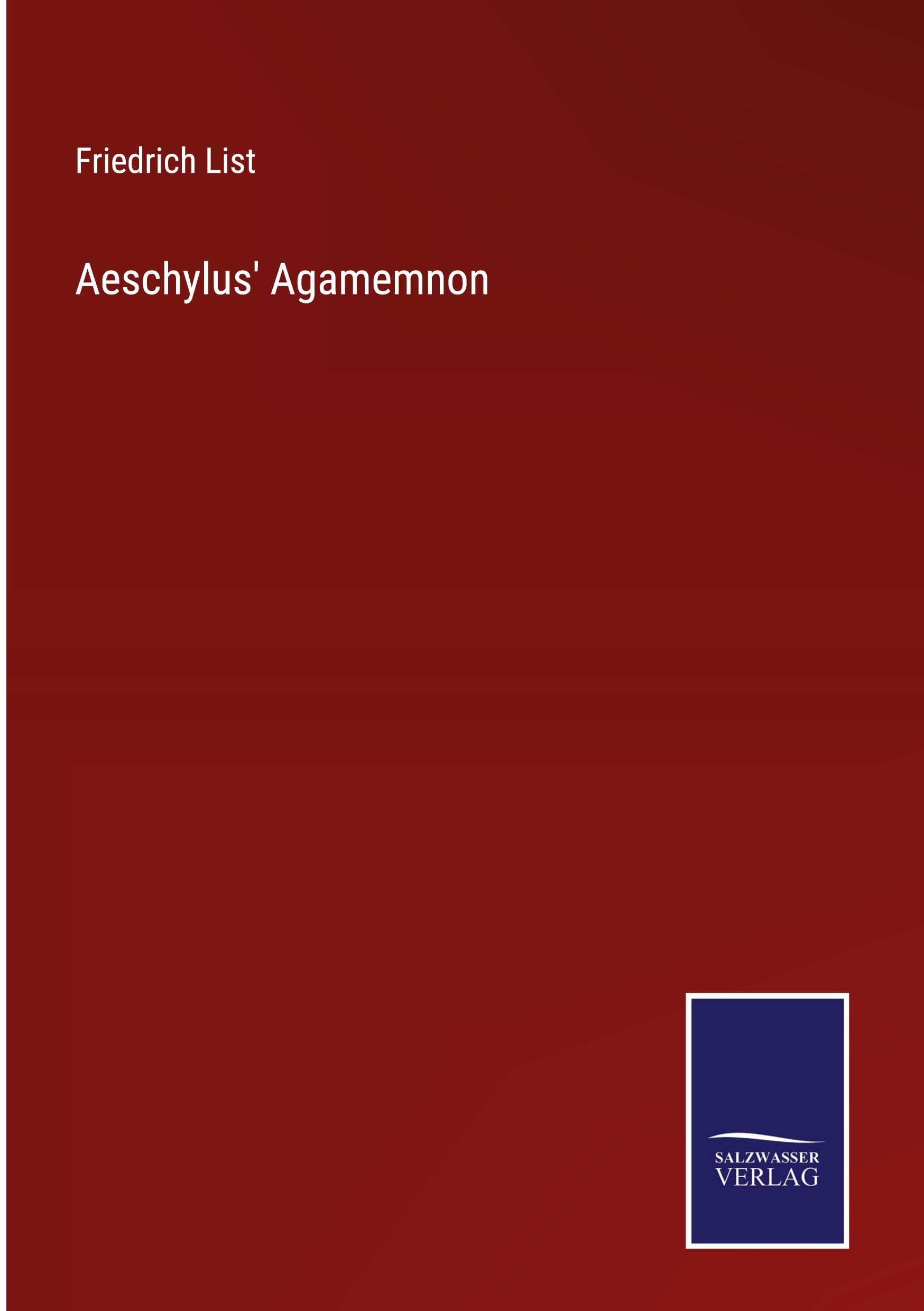Vorderes Coverbild Aeschylus' Agamemnon