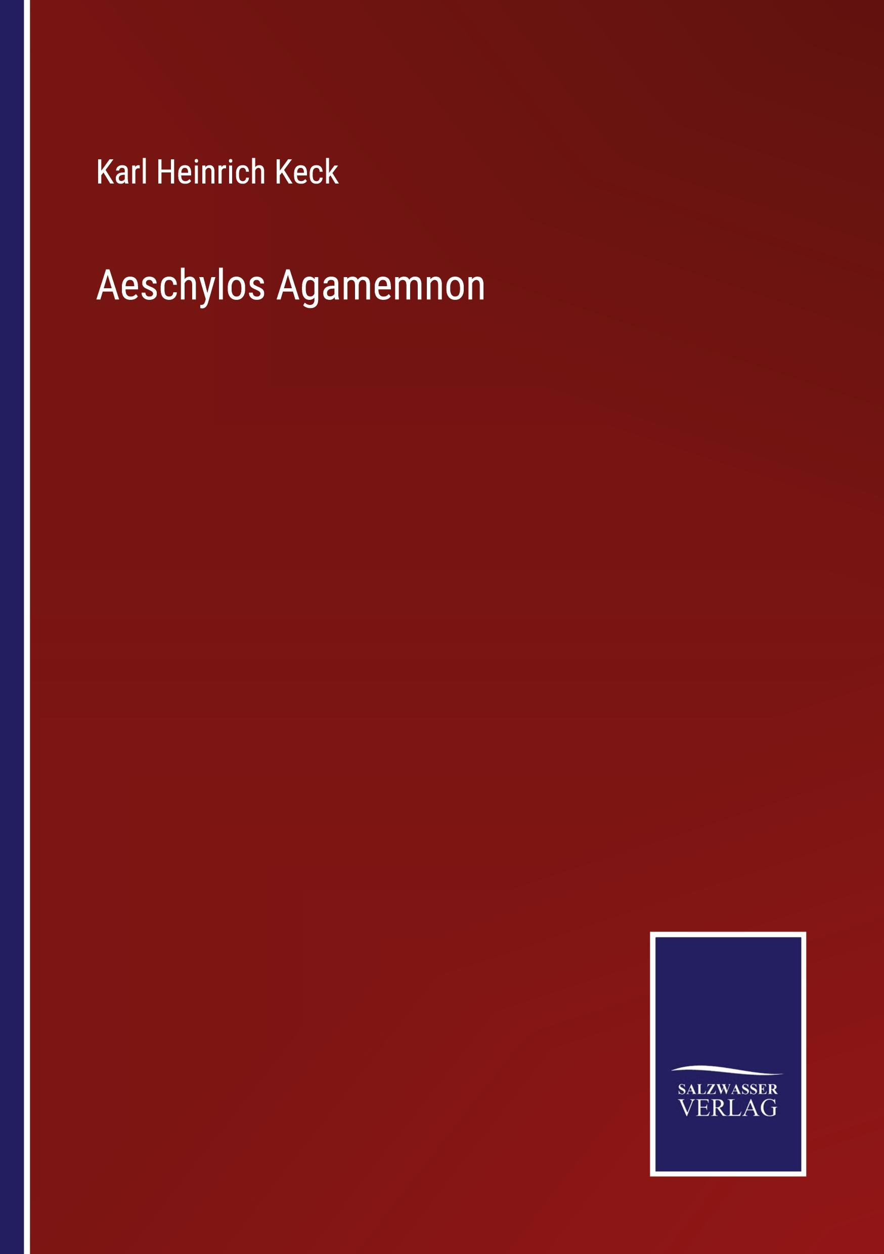 Vorderes Coverbild Aeschylos Agamemnon