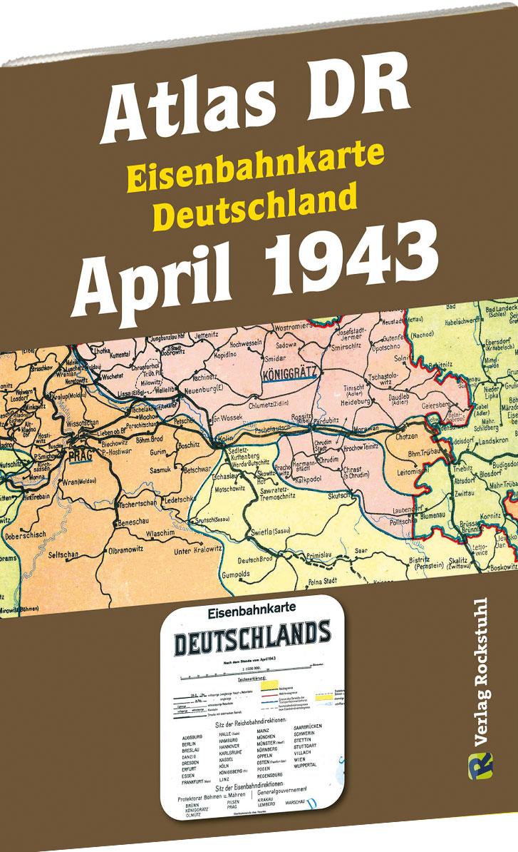 Vorderes Coverbild ATLAS DR April 1943 - Eisenbahnkarte Deutschland