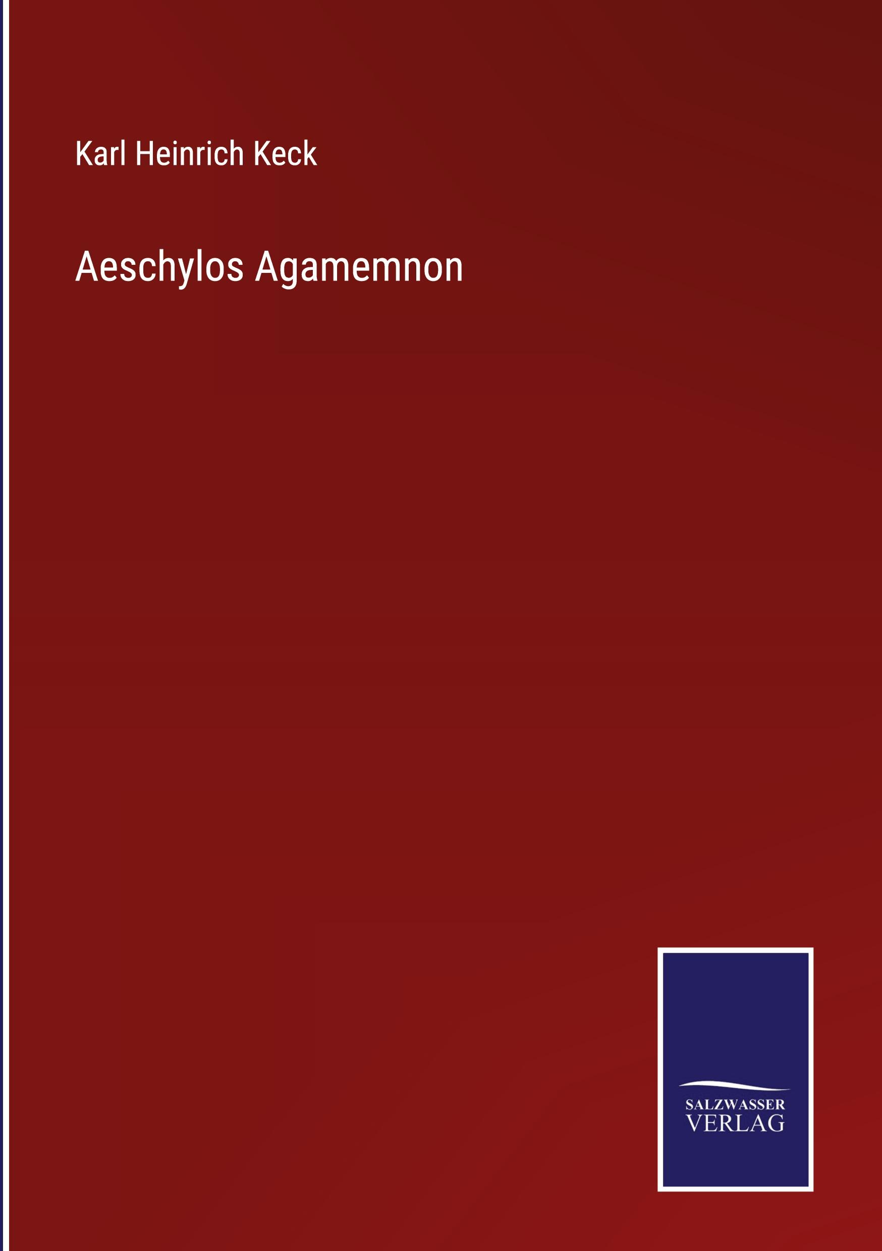 Vorderes Coverbild Aeschylos Agamemnon