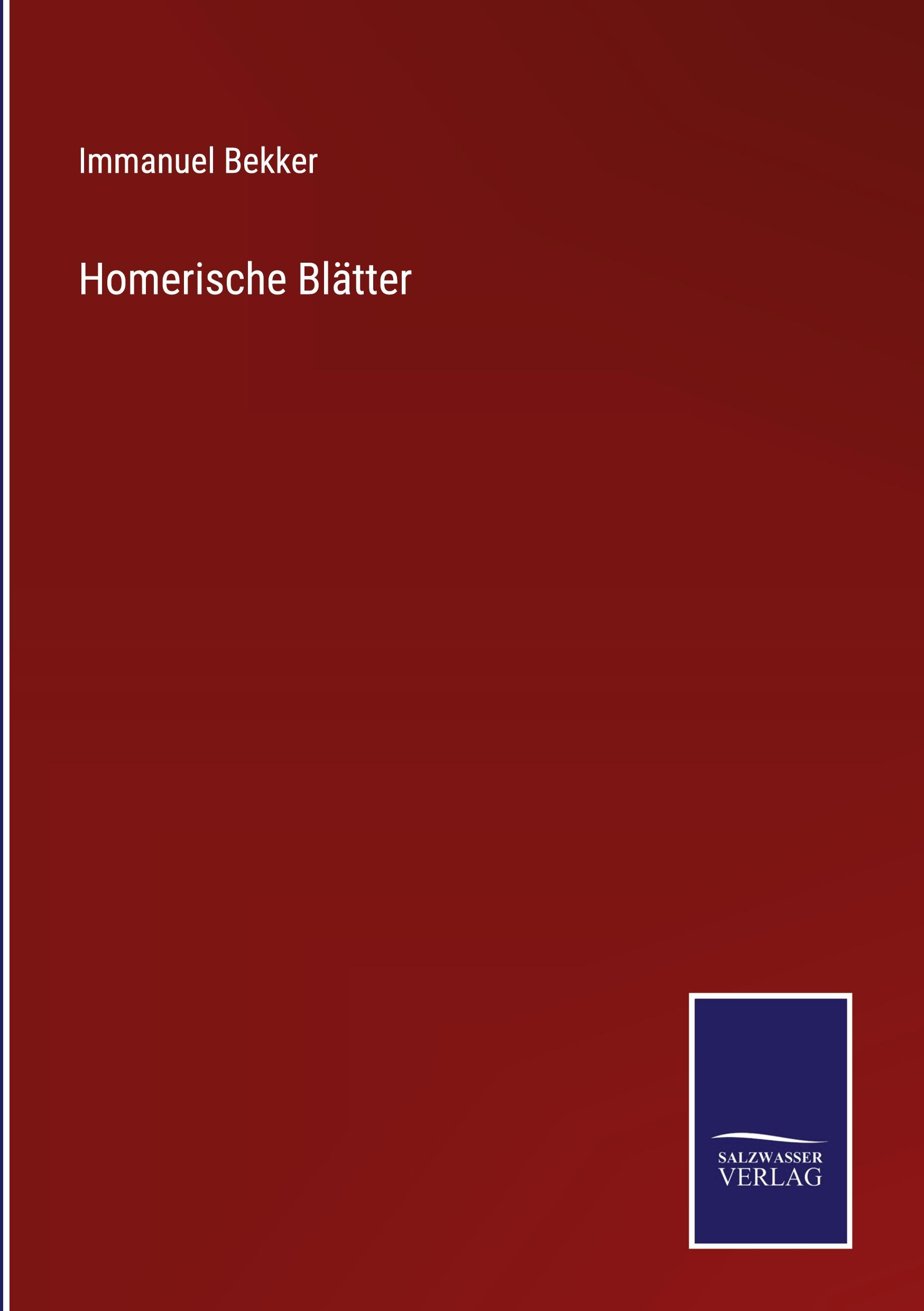 Vorderes Coverbild Homerische Blätter