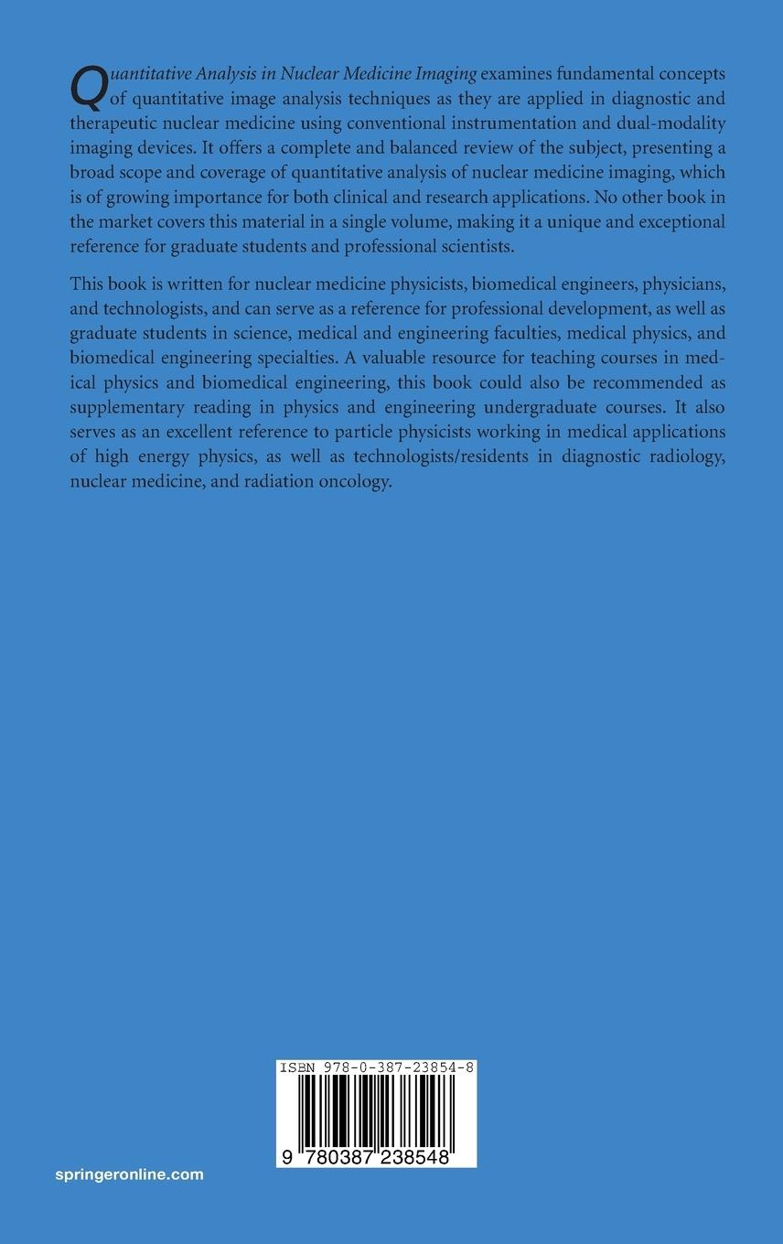 Rückseitencover Quantitative Analysis in Nuclear Medicine Imaging