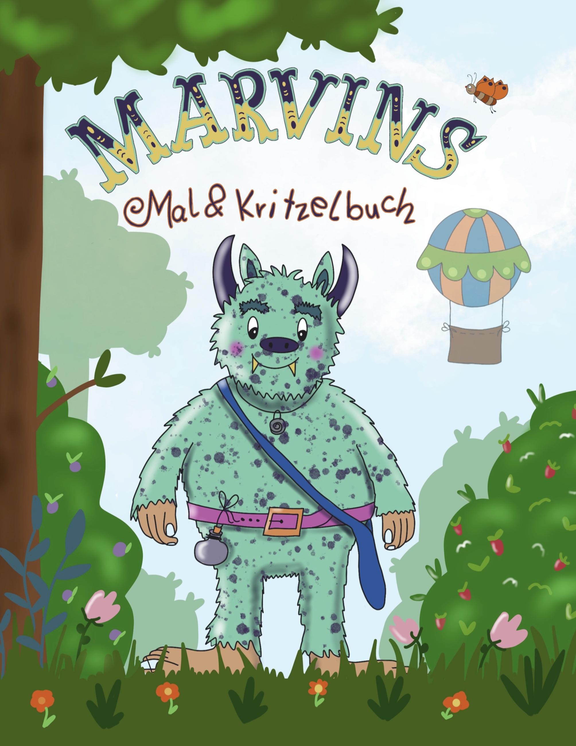 Vorderes Coverbild Marvins Mal- und Kritzelbuch