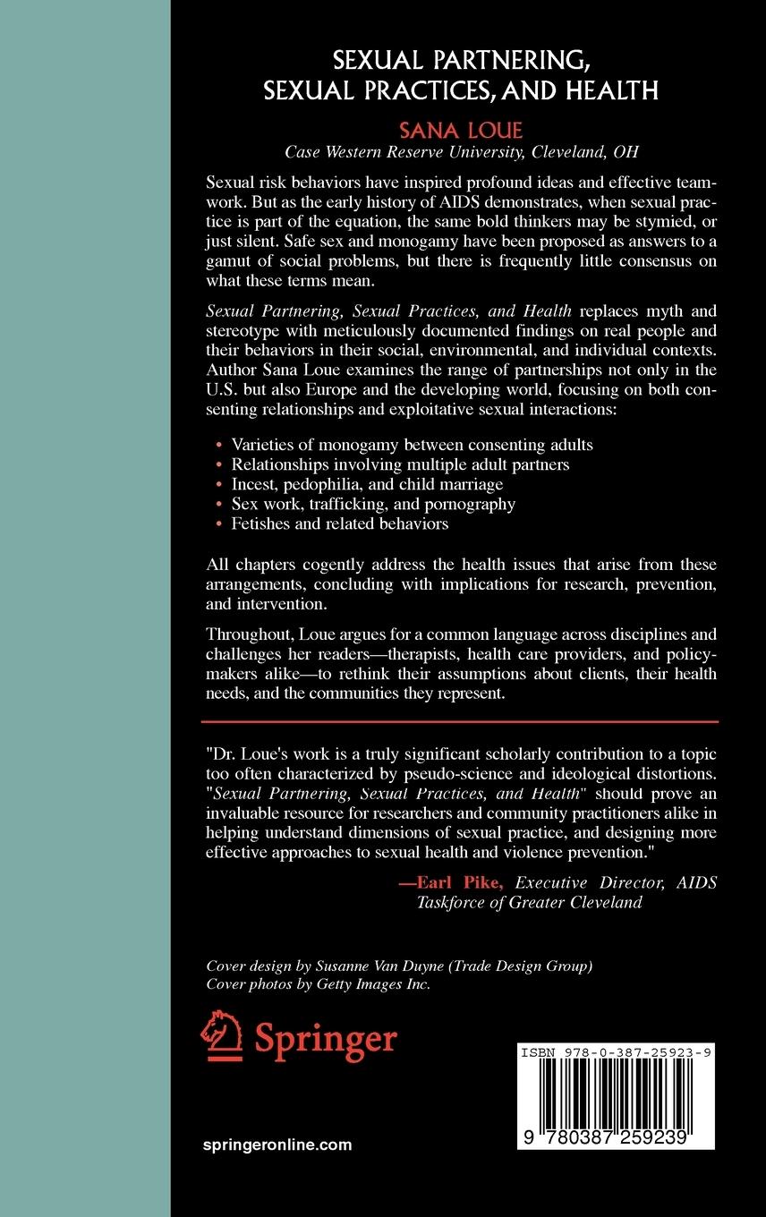 Rückseitencover Sexual Partnering, Sexual Practices, and Health