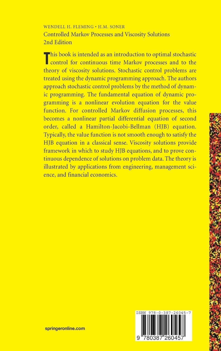 Rückseitencover Controlled Markov Processes and Viscosity Solutions