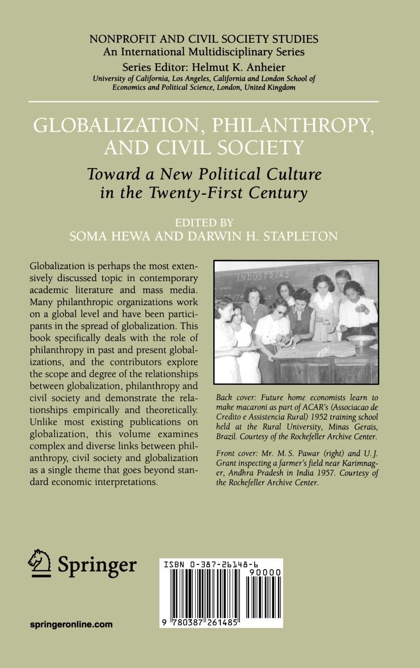 Rückseitencover Globalization, Philanthropy, and Civil Society